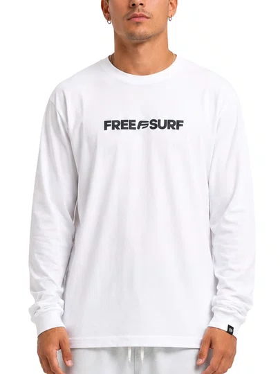 Camiseta Masculina Freesurf Degrade Manga Longa Estampada - Branco