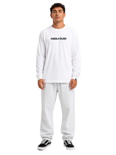 Camiseta Masculina Freesurf Degrade Manga Longa Estampada - Branco