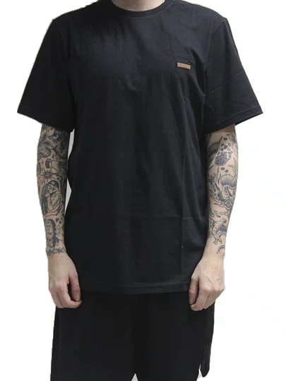 Camiseta Masculina Freesurf Essential Leather Manga Curta Estampada - Preto