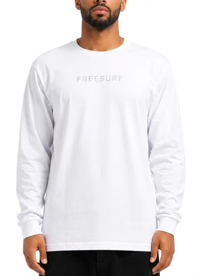 Camiseta Masculina Freesurf Logo Manga Longa Estampada - Branco