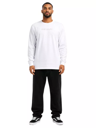 Camiseta Masculina Freesurf Logo Manga Longa Estampada - Branco