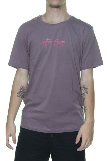 Camiseta Masculina Freesurf Neon Manga Curta Estampada - Vinho
