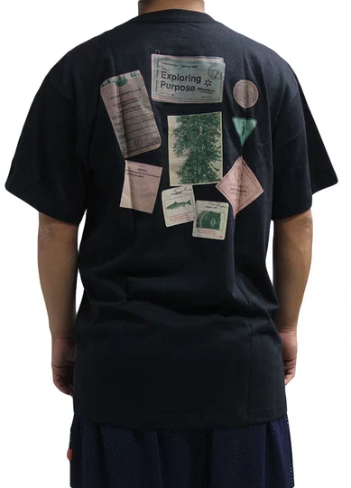 Camiseta Masculina Grizzly Bulletin Board Manga Curta Estampada - Preto
