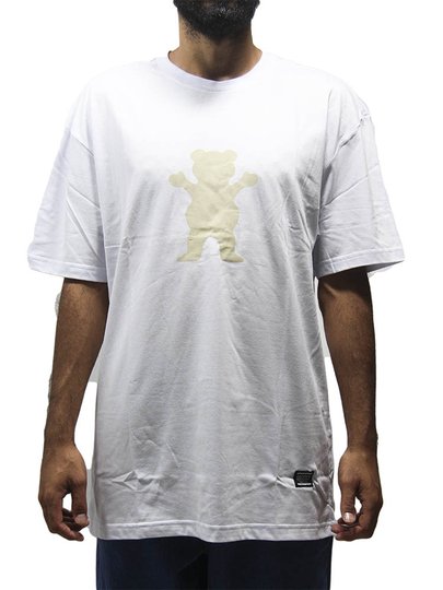 Camiseta Masculina Grizzly Manga Curta Estampada - Branco