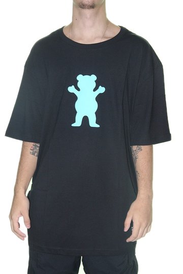 Camiseta Masculina Grizzly OG Bear Manga Curta Estampada Big - Preto