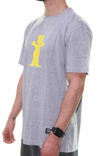 Camiseta Masculina Grizzly OG Bear Manga Curta Estampada - Cinza/Mescla