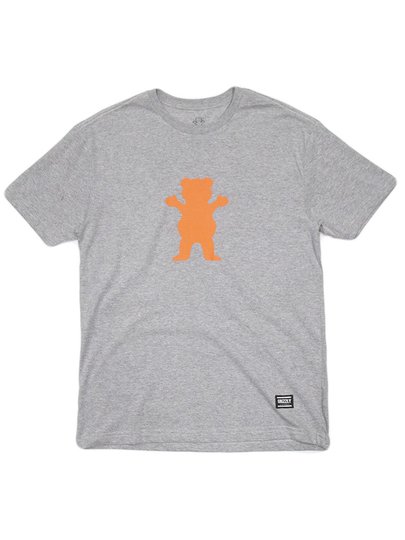Camiseta Masculina Grizzly Og Bear Manga Curta Estampada - Cinza/Mescla