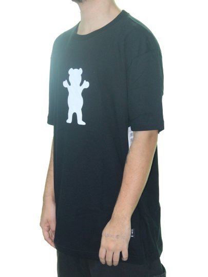 Camiseta Masculina Grizzly OG Bear Manga Curta Estampada - Preto