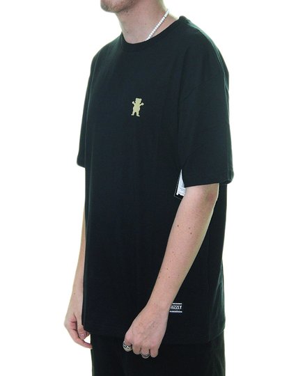 Camiseta Masculina Grizzly Og Bear Manga Curta Estampada - Preto