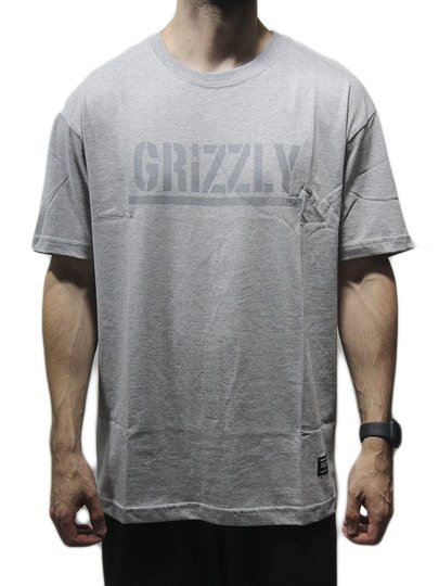 Camiseta Masculina Grizzly Og Stamp - Cinza Mescla