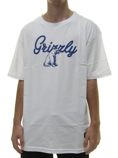 Camiseta Masculina Grizzly Ridge Youth Manga Curta - Branco