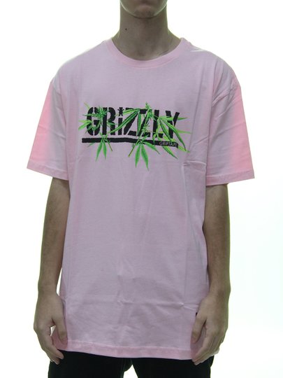 Camiseta Masculina Grizzly Seeds Manga Curta - Rosa