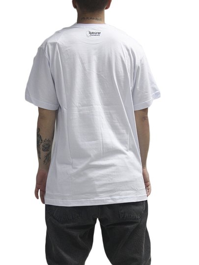 Camiseta Masculina Grow Circular Manga Curta Estampada - Branco