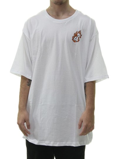 Camiseta Masculina Grow Dices Chest BIG Manga Curta Estampada - Branco