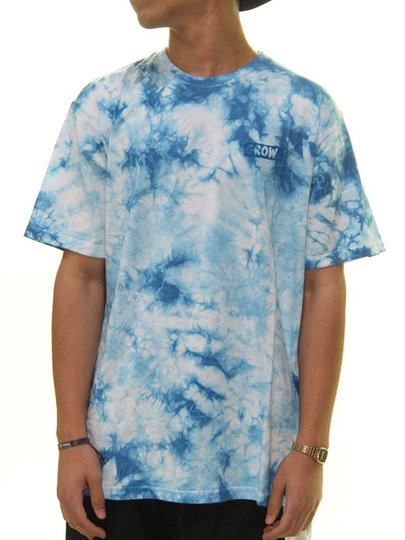 Camiseta Masculina Grow Dye Bob Manga Curta - Tie Dye/Azul