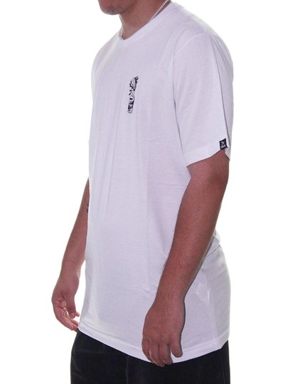 Camiseta Masculina Grow In The Chaos Manga Curta Estampada - Branco