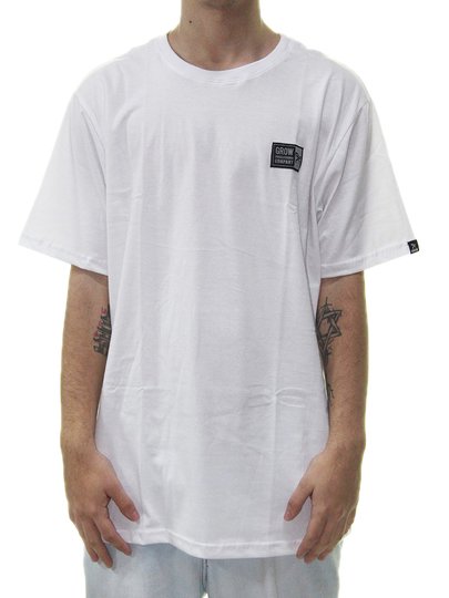 Camiseta Masculina Grow Labl Manga Curta - Branco