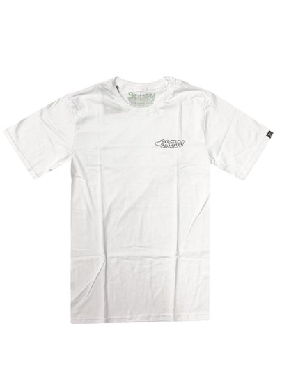 Camiseta Masculina Grow Letter Smoke Manga Curta Estampada - Branco