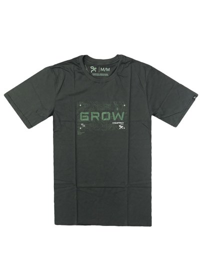 Camiseta Masculina Grow Line Manga Curta Estampada - Chumbo