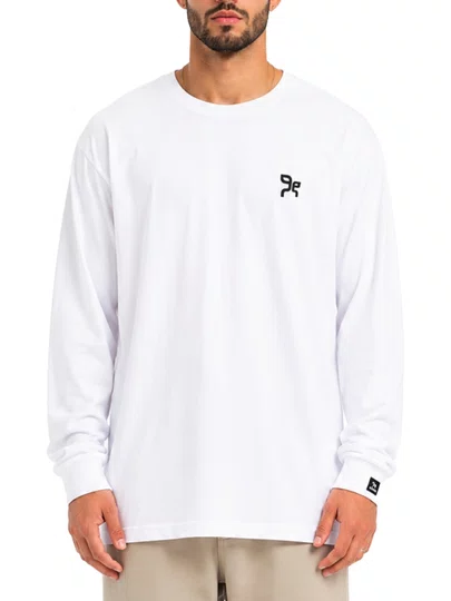 Camiseta Masculina Grow Logo 5X5 Manga Longa - Branco