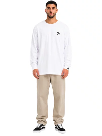 Camiseta Masculina Grow Logo 5X5 Manga Longa - Branco
