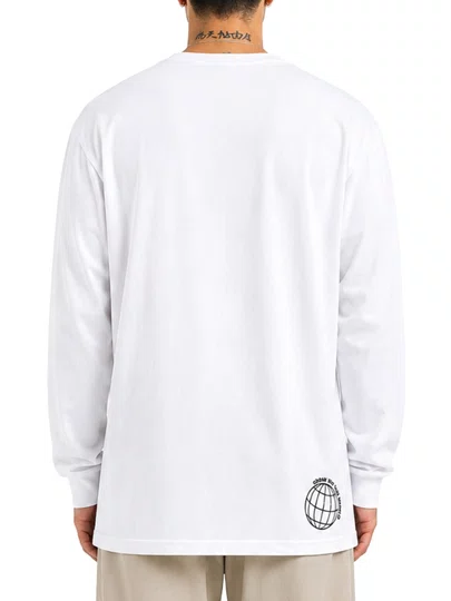 Camiseta Masculina Grow Logo 5X5 Manga Longa - Branco