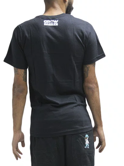 Camiseta Masculina Grow Monopolize Manga Curta Estampada - Preto