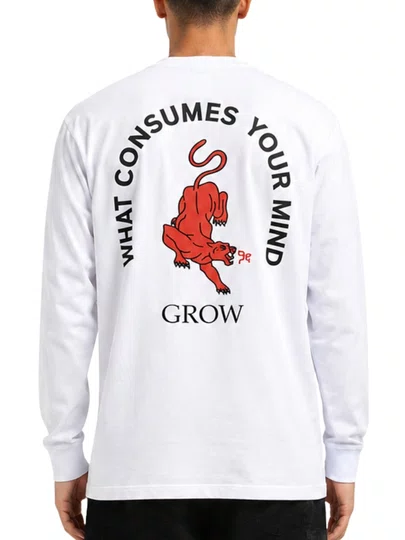 Camiseta Masculina Grow Pantera Manga Curta Estampada - Branco