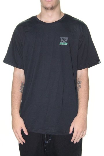 Camiseta Masculina Grow Triangular Manga Curta Estampada - Preto