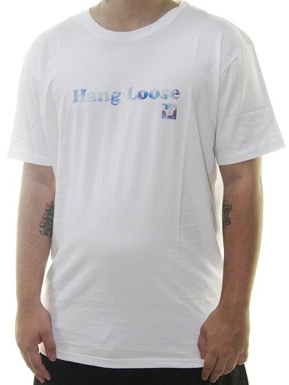 Camiseta Masculina Hang Loose Mactye Manga Curta Estampada - Branco