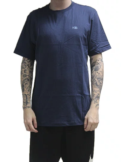 Camiseta Masculina HB Basica Logo Manga Curta Estampada - Marinho