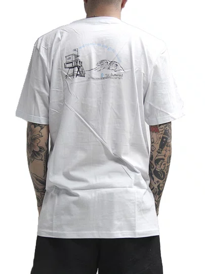 Camiseta Masculina HB Basica Manga Curta Estampada - Branco