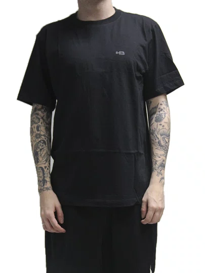 Camiseta Masculina HB Basica Manga Curta Estampada - Preto