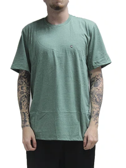 Camiseta Masculina HB Basica Performance Manga Curta Estampada - Verde Mesclado