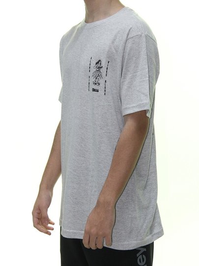 Camiseta Masculina HIC Vibes Aloha Manga Curta Estampado - Cinza Mesclado