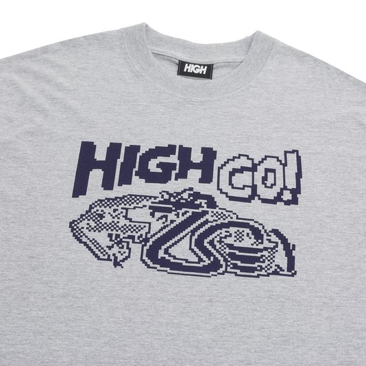 Camiseta Masculina High Cellphone Manga Curta Estampada - Cinza/Mescla