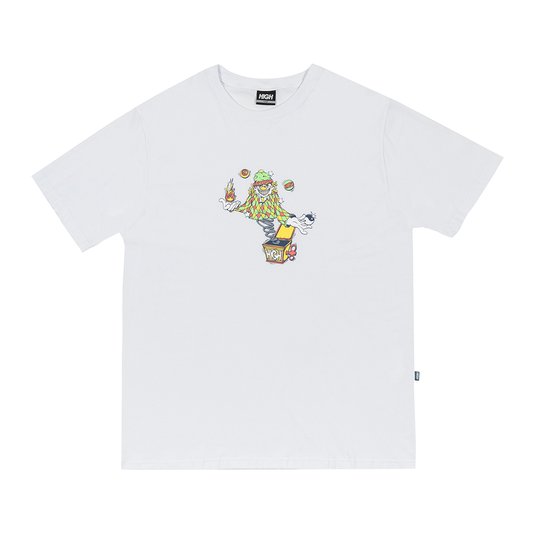 Camiseta Masculina High Clown Manga Curta Estampada - Branco