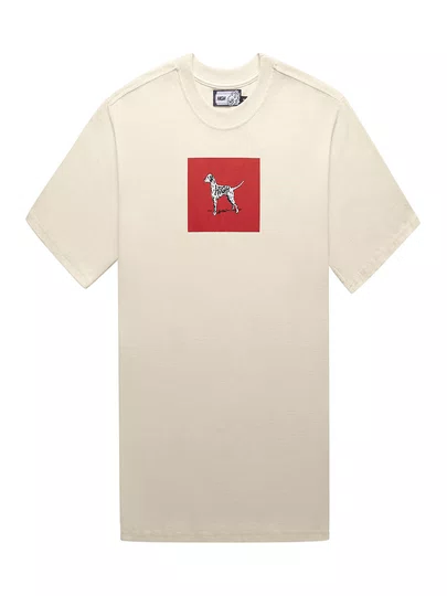 Camiseta Masculina High Dalmatian Manga Curta Estampada - Bege
