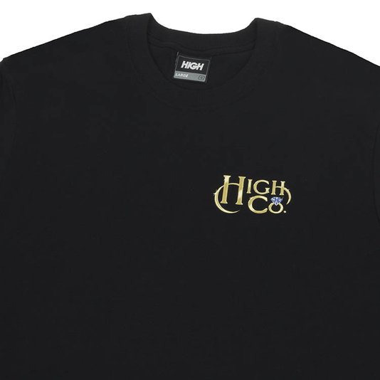 Camiseta Masculina High Diamant Manga Curta Estampada - Preto