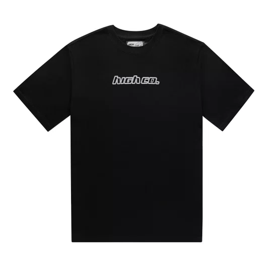 Camiseta Masculina High Downtown Manga Curta Estampada - Preto