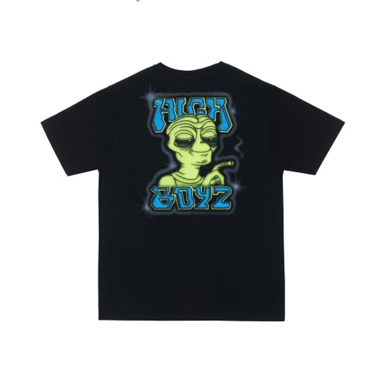 Camiseta Masculina High E.T Tee Manga Curta Estampadaa - Preto