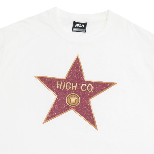 Camiseta Masculina High Fame Manga Curta Estampada - Branco