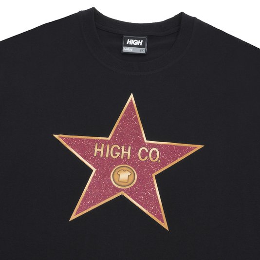 Camiseta Masculina High Fame Manga Curta Estampada - Preto