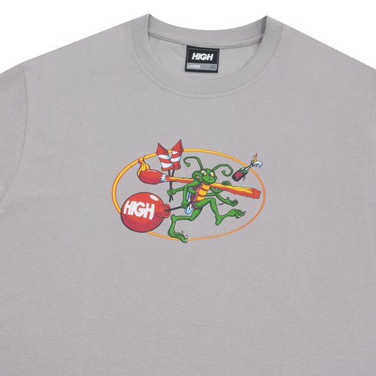 Camiseta Masculina High Fire Starter Manga Curta Estampada - Cinza/Mescla