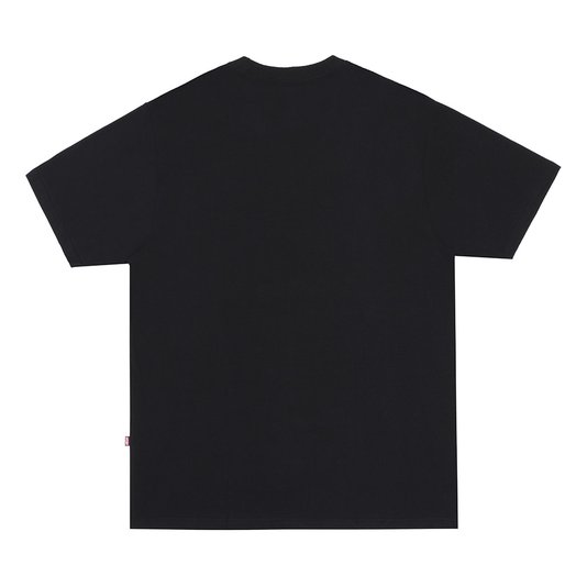Camiseta Masculina High Genius Manga Curta Estampada - Preto