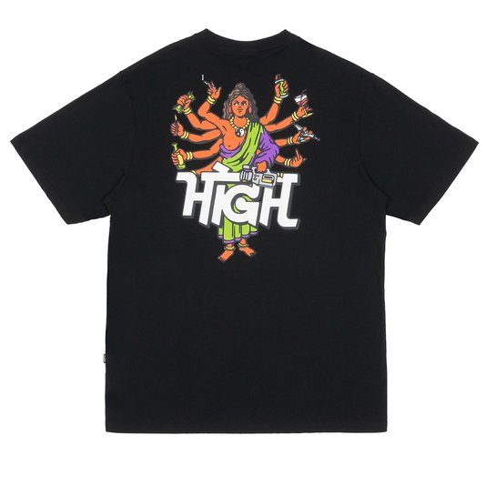 Camiseta Masculina High Goddess Manga Curta Estampada - Preto