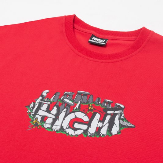 Camiseta Masculina High Henge Tee Manga Curta Estampada - Vermelho