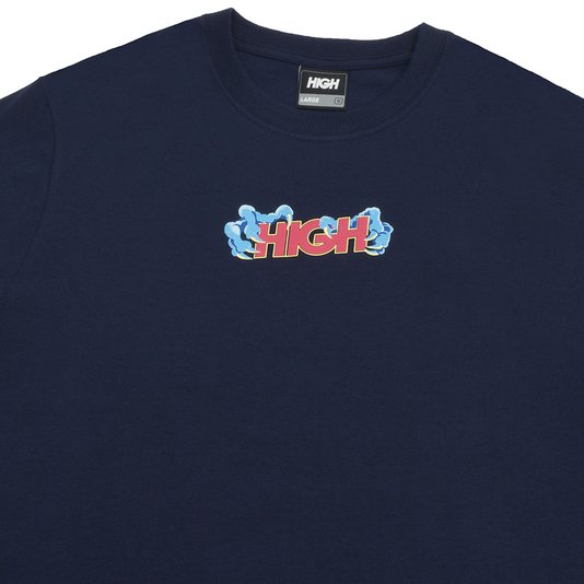 Camiseta Masculina High Hydra Manga Curta Estampada - Marinho