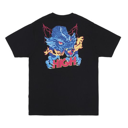 Camiseta Masculina High Hydra Manga Curta Estampada - Preto