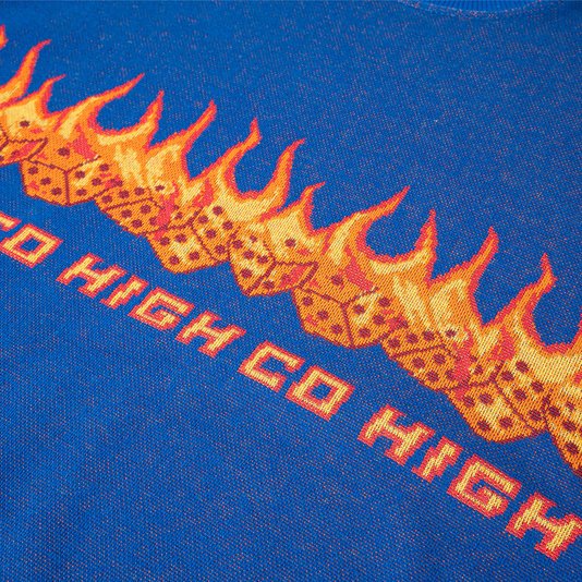 Camiseta Masculina High Jacquard Tee Dices Manga Curta Estampada - Azul